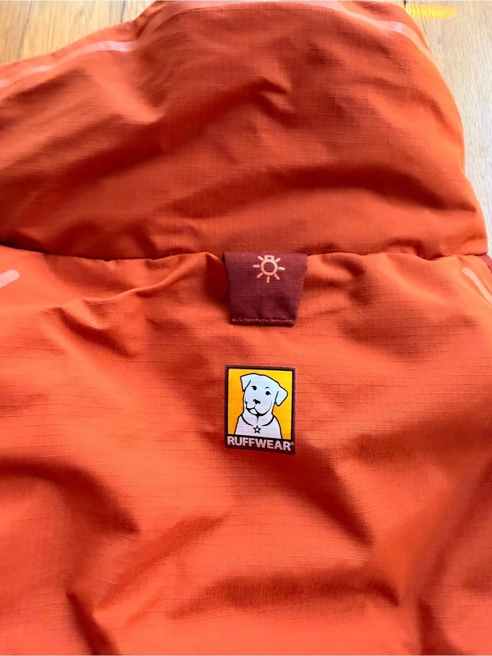 Ruffwear vert waterproof insulated orange dog vest